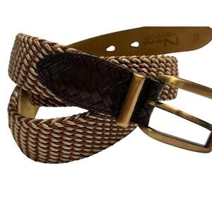 Novia Collection Leather Nylon Rope Belt 38
